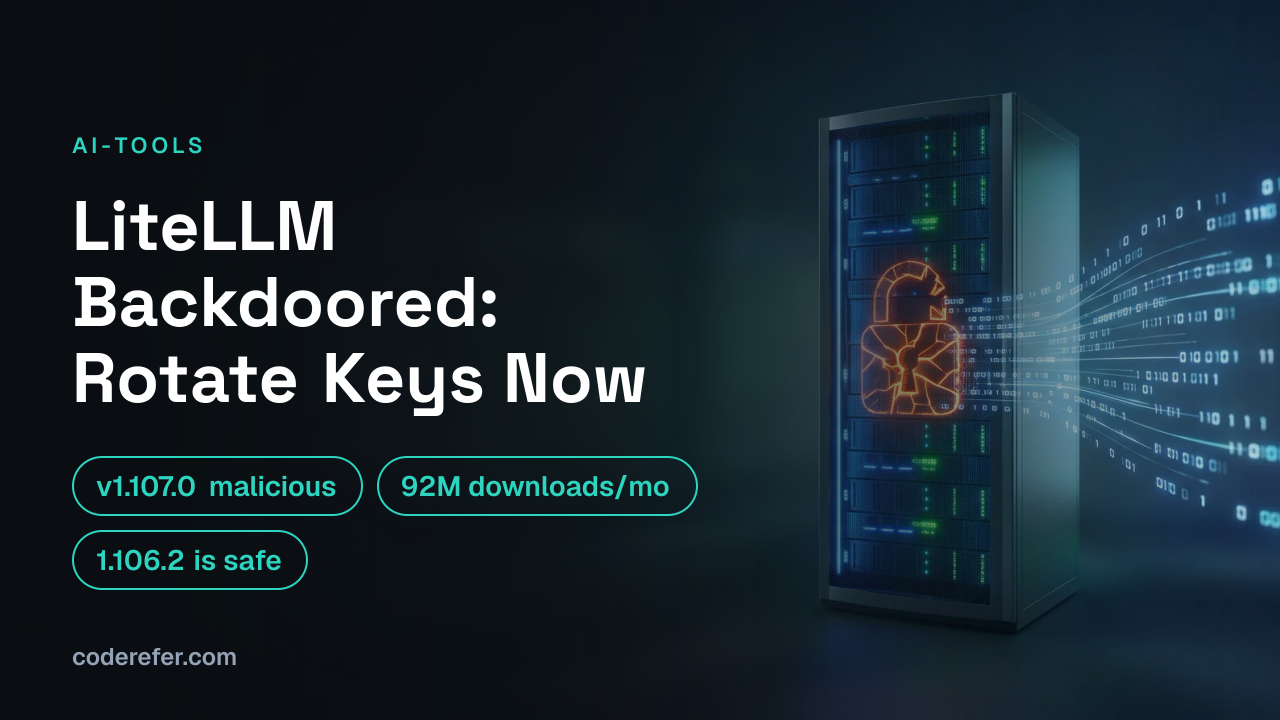 LiteLLM 1.107.0 Was Backdoored: How to Check, Clean, and Rotate Your Keys
